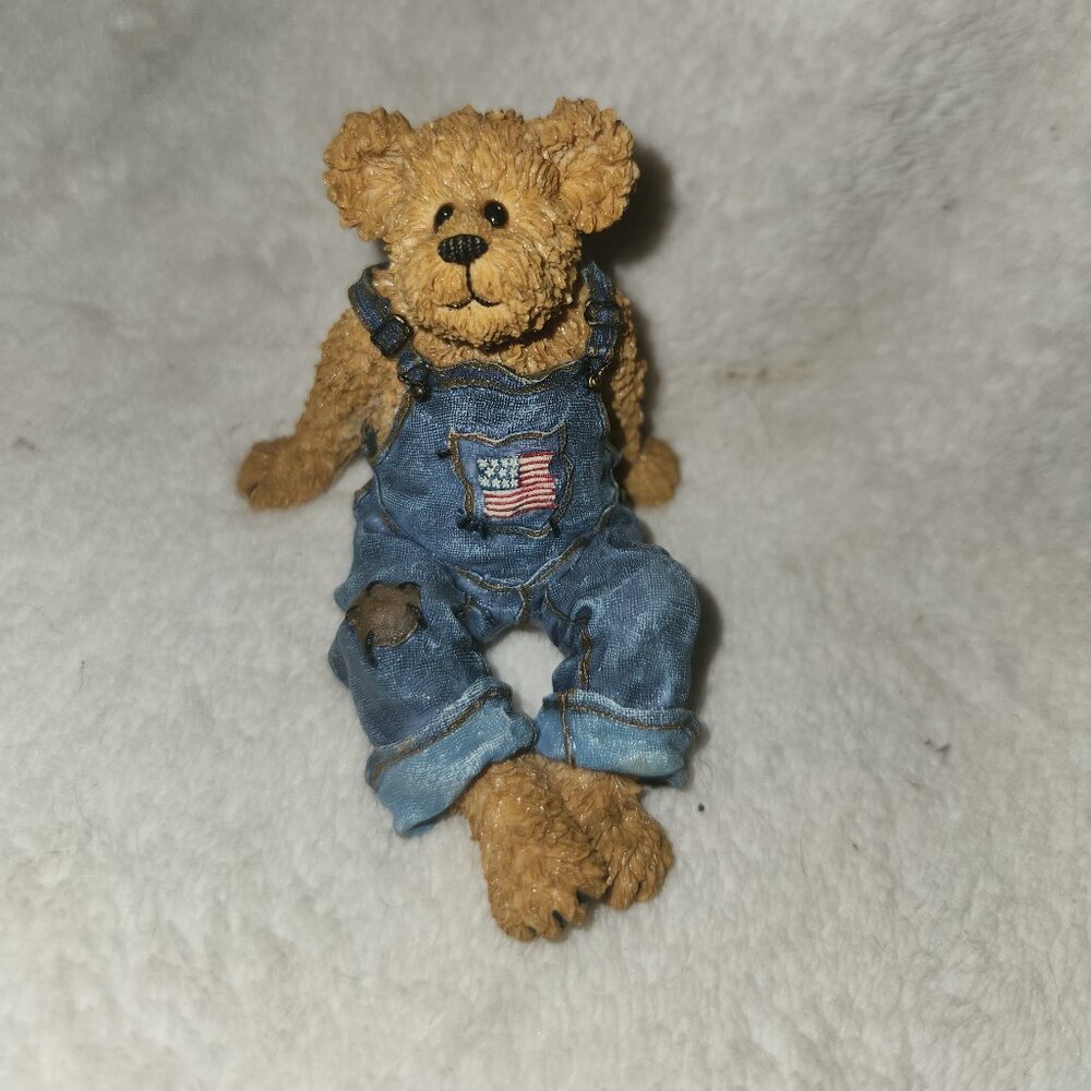 "Opie Hucklebeary" **Retired** Boyds Bears Bearstone Figurine